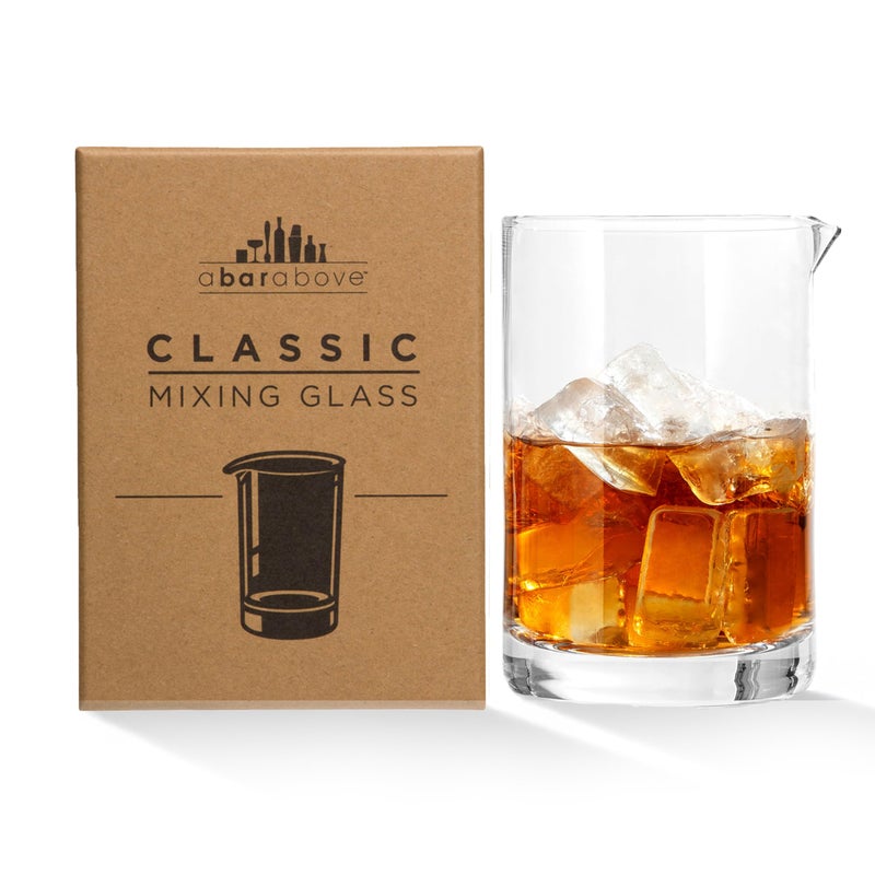 A Bar Above Cocktail Mixing Glass, Classic Style Crystal Stirring Pitcher, Thick Weighted Base for Stable Stirring, 18 Oz Drink Mixer, Bar Accessories, Ideal for Craft Cocktails at Home or Bars - Image 1